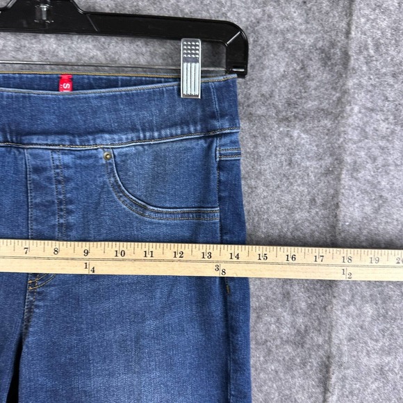 Spanx Jeans Womens Small Blue Pull On Distressed‎ Tummy Control - Picture 5 of 15